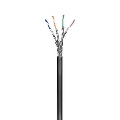 CAT 6 S/FTP buitenkabel op rol - 100m - Patch - CU - PIMF - UTP Kabel - Ethernet kabel - Internetkabel - Zwart