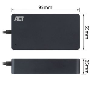 ACT Connectivity USB-C laptoplader met Power Delivery profielen 65W oplader