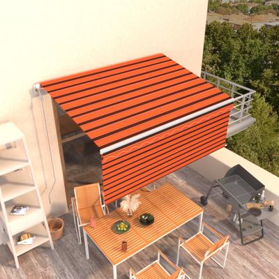 Luifel automatisch uittrekbaar met rolgordijn 3x2,5 m oranje