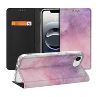 Bookcase voor Apple iPhone 16e Pink Purple Paint Bookcase voor Apple iPhone 16e Pink Purple Paint