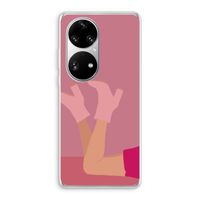 Pink boots: Huawei P50 Pro Transparant Hoesje