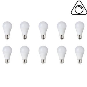 LED Lamp 10 Pack - E27 Fitting - 10W Dimbaar - Natuurlijk Wit 4200K