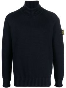 Stone Island pull Compass à col roulé - Bleu