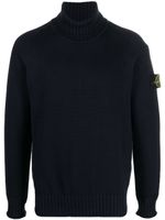Stone Island pull Compass à col roulé - Bleu Stone Island pull Compass à col roulé - Bleu