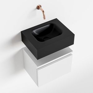 Toiletmeubel Mondiaz Andor | 40 cm | Meubelkleur Talc | Lex vrijhangend wastafel Urban Links | 1 kraangat