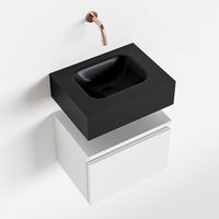 Toiletmeubel Mondiaz Andor | 40 cm | Meubelkleur Talc | Lex vrijhangend wastafel Urban Links | 1 kraangat