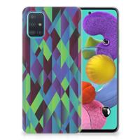Samsung Galaxy A51 | TPU Hoesje | Abstract Green Blue