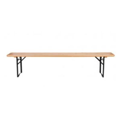 Inklapbare houten bank H 45,5 x 220 x 25 cm
