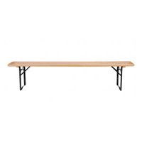 Inklapbare houten bank H 45,5 x 220 x 25 cm