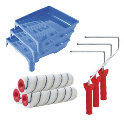Sorex Verfrollers set - beugel - doseer verfbak - 3x anti spat rollers - 25cm breed - schilderen