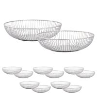 Noah - Brotmand - zwart - metaal - ø 28 x 7 cm (set van 12)