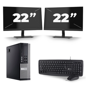 Dell Optiplex 980 SFF - Intel Core i7-1e Generatie - 16GB RAM - 256GB SSD - Windows 10 + 2x 22 inch Monitor