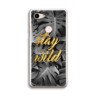 Stay wild: Google Pixel 3 Transparant Hoesje