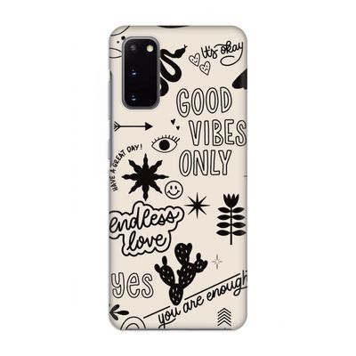 Good vibes: Volledig geprint Samsung Galaxy S20 Hoesje