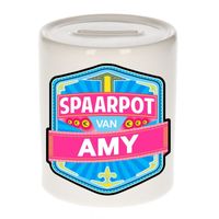Vrolijke kinder spaarpot voor Amy   -