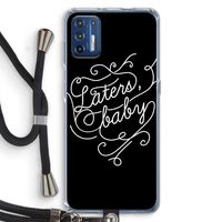 Laters, baby: Motorola Moto G9 Plus Transparant Hoesje met koord