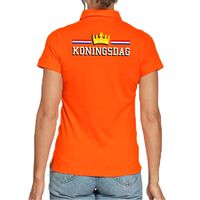 Koningsdag polo shirt oranje voor dames - Koningsdag polo shirts 2XL  -