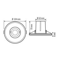 ESYLUX EP10423239 Aanwezigheidsmelder (plafond) Wit