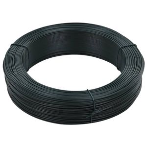 VidaXL Hekbinddraad 250 m 2,3/3,8 mm staal zwartachtig groen