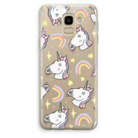 Rainbow Unicorn: Samsung Galaxy J6 (2018) Transparant Hoesje