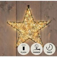 Ster zwart metaal 36cm 300LED flash