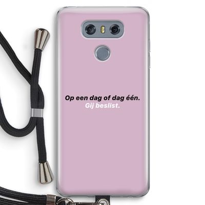 gij beslist: LG G6 Transparant Hoesje met koord