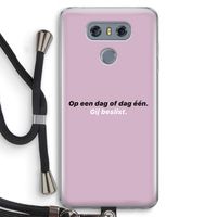 gij beslist: LG G6 Transparant Hoesje met koord