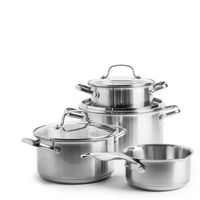 Dagelijkse kost set 4 delig kookpan 18-20-24cm, steelpan 16cm