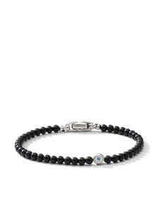 David Yurman bracelet Spiritual Beads en argent sterling serti d'onyx et de saphirs