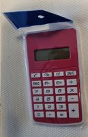 Calculator rekenmachine 8 digit 12x7x0,7cm kleur Rood - inclusief batterij - thumbnail