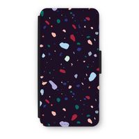 Dark Rounded Terrazzo: iPhone 8 Flip Hoesje