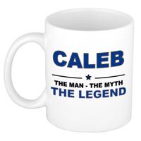 Caleb cadeau mok - man myth legend - naam koffiemok - 300 ml - collega - vaderdag