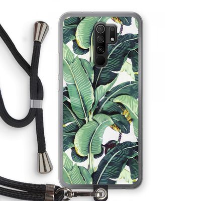 Bananenbladeren: Xiaomi Redmi 9 Transparant Hoesje met koord