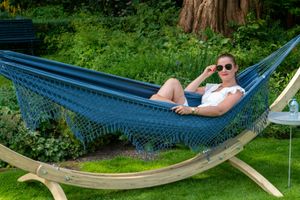 'Wood & Sublime' Jeans Tweepersoons Hangmatset - 180 kg - Blauw - Brazilië - Tropilex