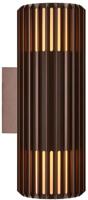Enzo Nordlux wandlamp aludra rond dubbel 2x e27 bruin ip54 - 4800945