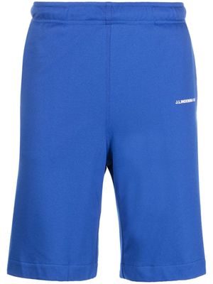 J.Lindeberg short élastiqué à logo imprimé - Bleu