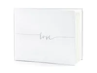 Gastenboek Love Wit/Zilver (24x18,5cm)