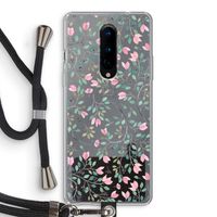 Sierlijke bloemen: OnePlus 8 Transparant Hoesje met koord