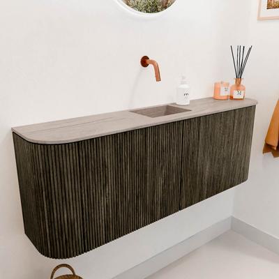 Toiletmeubel Mondiaz Joya Dlux | 113.2 cm | Meubelkleur Shadow | Faye wastafel Saba Wasbak Midden | Zonder kraangat(en)