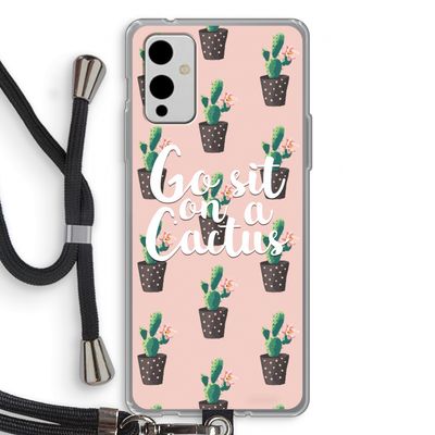 Cactus quote: OnePlus 9 Transparant Hoesje met koord