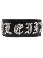 Philipp Plein ceinture en cuir à plaque logo - Noir Philipp Plein ceinture en cuir à plaque logo - Noir
