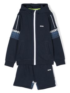 BOSS Kidswear survêtement à logo imprimé - Bleu