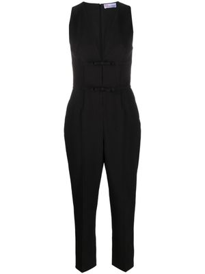 RED Valentino combinaison crop à col v - Noir