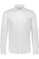 Lindbergh Slim Fit Overhemd wit, Effen - thumbnail