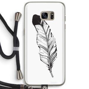 Pluim: Samsung Galaxy S7 Edge Transparant Hoesje met koord