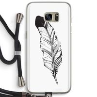 Pluim: Samsung Galaxy S7 Edge Transparant Hoesje met koord