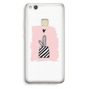 Zwart-wit cactus: Huawei Ascend P10 Lite Transparant Hoesje