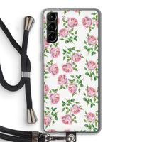 Kleine roosjes: Samsung Galaxy S21 Plus Transparant Hoesje met koord