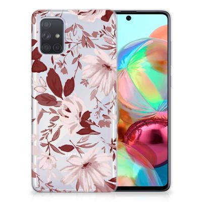 Smartphone hoesje Samsung Galaxy A71 Watercolor Flowers
