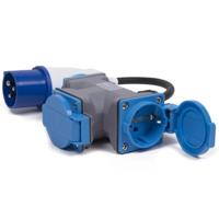 Benson Stekkerdoos 3-voudig - CEE - IP44 - geaard - wit - 50 cm